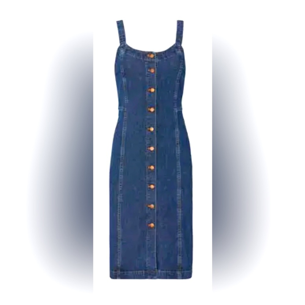 Madewell Denim Button Front Tank Dress